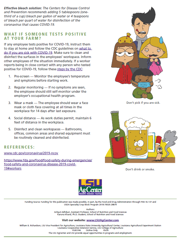 achyutadhikari's tweet photo. Best practices on preventing health hazards associated with #COVID19 in U-Pick operations which allows customers to go out in the field and harvest their own produce. #foodsafety #freshproducesafety @LSUAgCenter @LSU
https://t.co/EGISSVZmEw https://t.co/2cjXOkc8ar