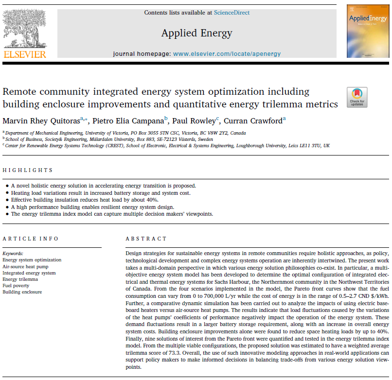 New article on #renewableenergy integration, #buildingenclosure improvements and quantitative #energytrilemma metrics #energymodelling
@ElsevierEnergy @ElsevierConnect

 Funding gratefully acknowledged @MEOPAR_NCE @POLARCanada @MitacsCanada 

authors.elsevier.com/a/1b2zn15eiezz…