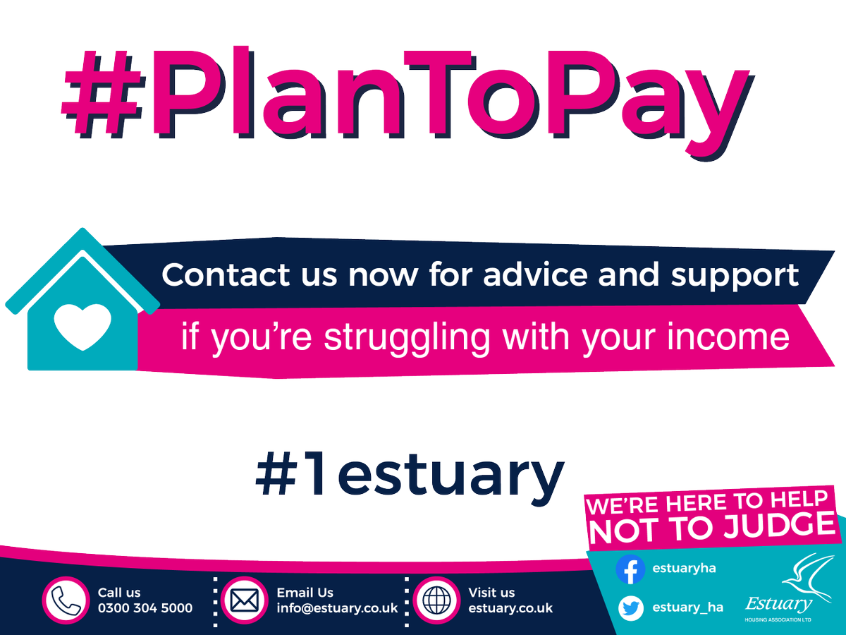 estuary_ha's tweet photo. Struggling financially because of Covid19? 

You can get help through Estuary’s #PlanToPay campaign Contact us for advice and support https://t.co/J6R4jeUHTO
