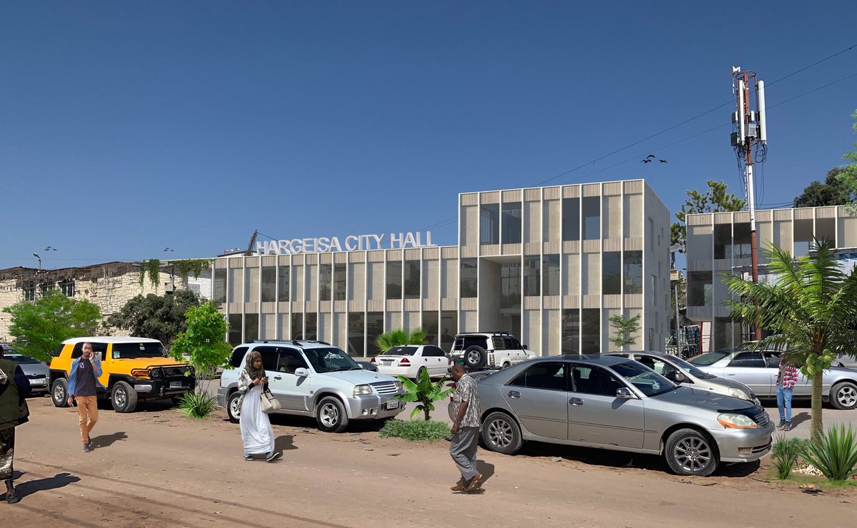 We are delighted to be working with the Hargeisa City Government to design a new purpose built city hall. It will be an accessible public building that will house service agencies for a rapidly expanding city #hargeisa #somaliland #somaliarchitecture #civicarchitecture #townhall