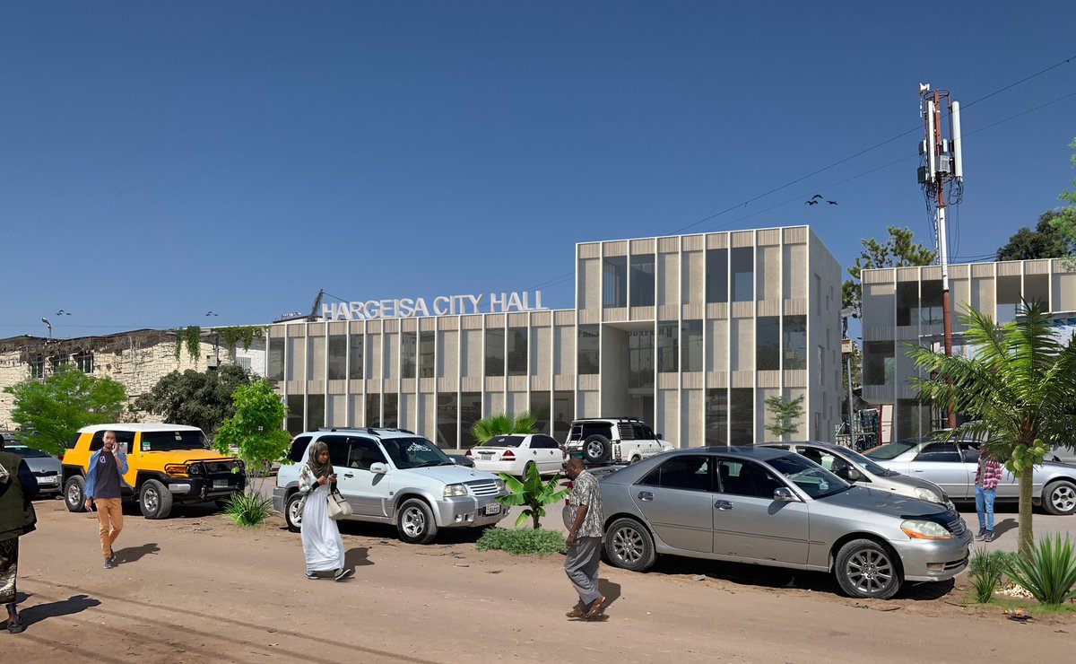 We are delighted to be working with the Hargeisa City Government to design a new purpose built city hall. It will be an accessible public building that will house service agencies for a rapidly expanding city #hargeisa #somaliland #somaliarchitecture #civicarchitecture #TownHall