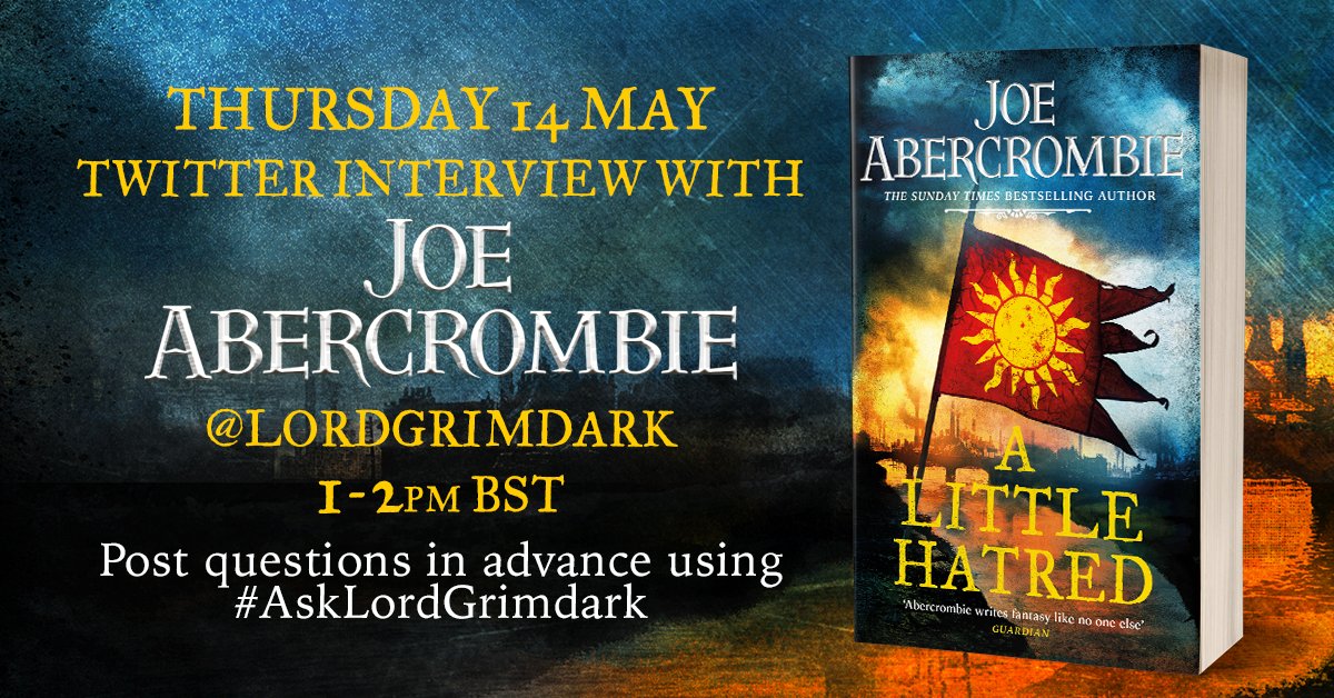 LordGrimdark's tweet image. I shall be doing a twitter interview tomorrow around lunchtime, so by all means ask me some questions between now and then on the hashtag #AskLordGrimdark, and I shall endeavour to answer some if not all tomorrow...