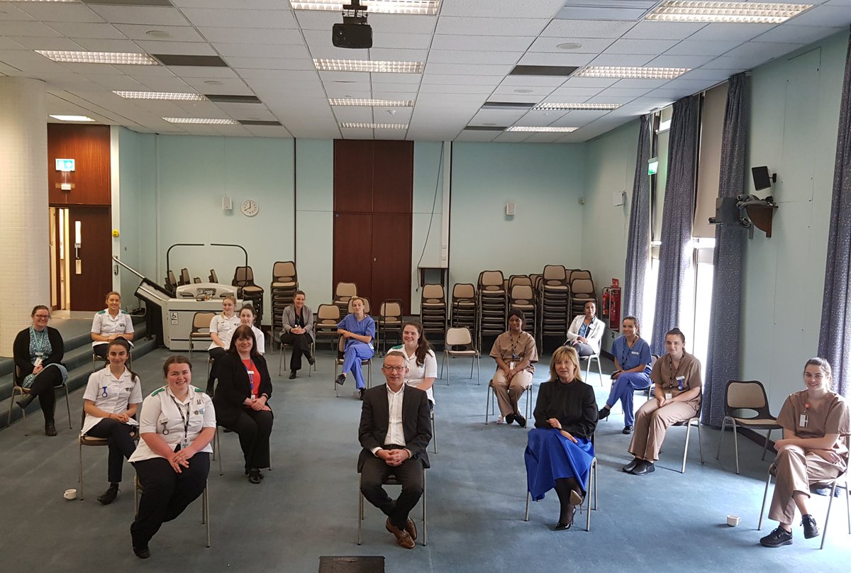 GSGerShaw's tweet photo. Dr Colm Henry CCO @CcoHse visited St Vincent's UH to speak to student nurses working as HCAs and Intern students to acknowledge and thank them for their extremely valuable contribution and wish all nurses & students a happy #InternationalNursesDay @CcoHse @IADNAM1 @pgallagher2006 https://t.co/HZRdsmZR4a