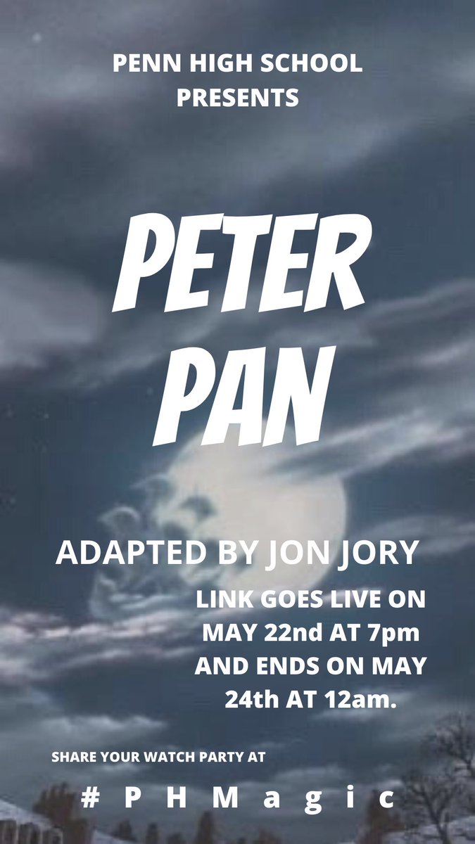 PennTheatre's tweet photo. Official Peter Pan show dates!!! We are excited to announce that May 22nd-24th are the dates for our showing of Peter Pan!! Keep a lookout on all Penn theater social media for a show link! Also share ur watch party plans using #PHMagic https://t.co/Wm3BQMf50l
