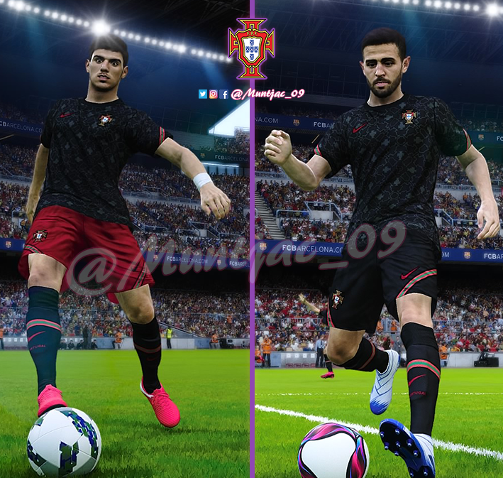 Muntjac_09's tweet photo. Portugal pre-match jersey 2020-21 #Portugal #eFootballPES2020 Kit by @Muntjac_09 https://t.co/0sK3fgbD5c