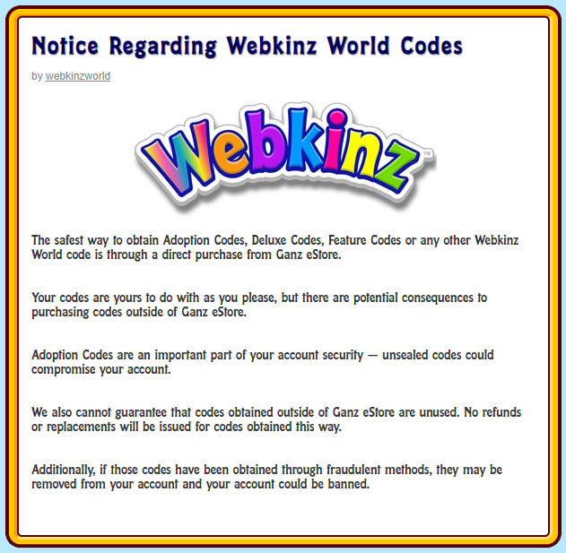 buy webkinz codes