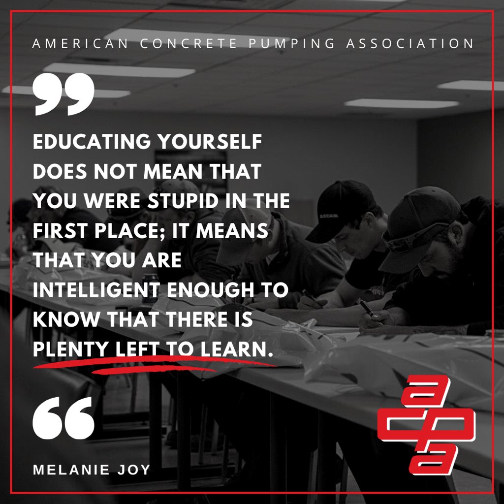 ACPApumpers's tweet photo. #WisdomWednesday there is always more to learn in your position, no matter how many years you have been at it. Every day is a new learning opportunity!
#concretepumping #pumpoperator #professionaldevelopment #concrete #construction #justkeeppumping #pumplife https://t.co/OvYwxf5rHA