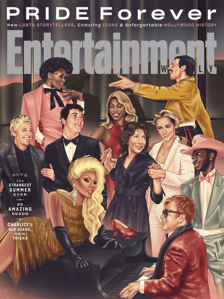 KSBRSite's tweet photo. Kristen Stewart na capa ilustrada da Entertainment Weekly celebrando o orgulho LGBTQ em Hollywood 🏳️‍🌈💖 https://t.co/Zk5n89m946