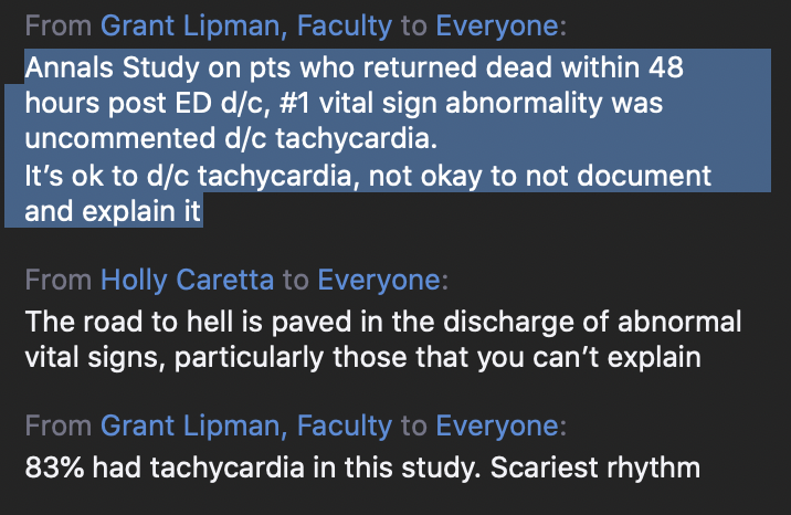 alvarezzzy's tweet photo. I don't know how many times we need to say this... Beware of discharging patients with abnormal vital signs.

#MedED @Stanford #EMConf #bouncebacks https://t.co/QJPczoBoHo