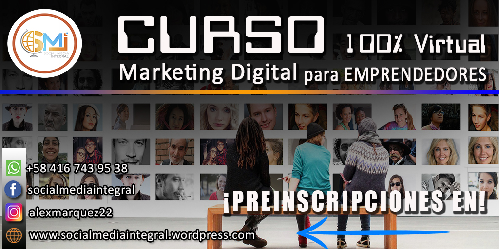 ¡No hay tiempo para perder tiempo! La situación que vivimos nos pone frente a una gran oportunidad de #Emprender. Preinscripciones por socialmediaintegral.wordpress.com  

#SocialMediaIntegral #marketingdigital #QuédateEnCasa #lima #Venezuela #Bogota #Madrid #Quito