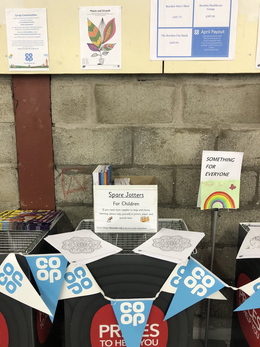 If you are running out of jotters, paper or pencils at home, supplies are available for collection at the Brechin Coop, Brechin Lidl and Dennis’s shop. 📚 🍎