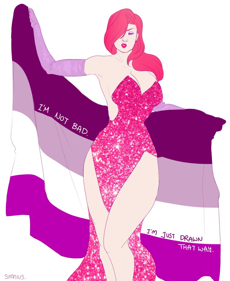 Et en cette #journéeAsexualité
Rendons hommage à la best ICÔNE asexuelle EVER 
Jessica Rabbit
Parce qu'être asexuel ne veut pas dire ne pas vouloir être beau/belle/sexy ou plaire aux autres.