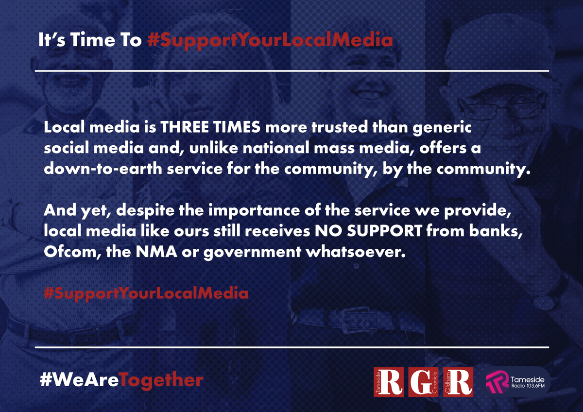 newsinoldham's tweet photo. Many people trust their local newspaper far more than national news. Are you one of them?
#SupportYourLocalMedia #WeAreTogether
https://t.co/4UdosSRrS7 https://t.co/p7VmWANqX5