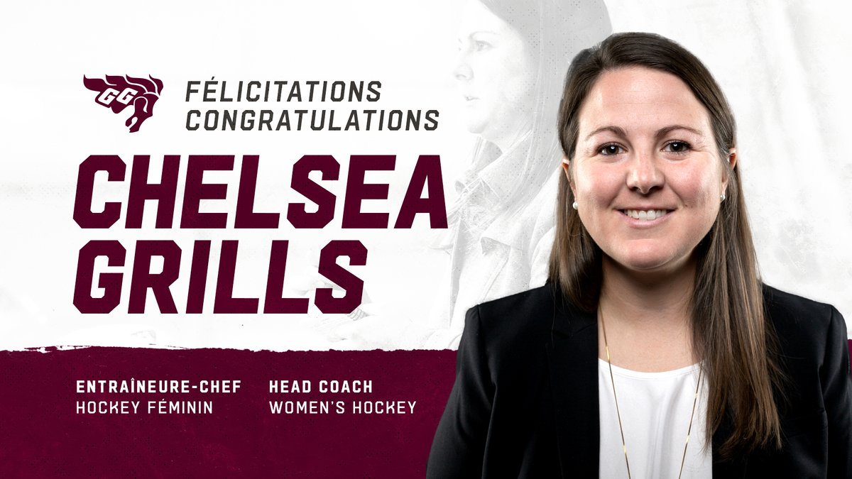 uOttawaGeeGees's tweet photo. The Gee-Gees are proud to announce Chelsea Grills as the head coach of @GeeGeesWHOC.
 
Serving as the team’s interim head coach since November, the team amassed a 10-5-1 record under her guidance.
 
Congratulations Coach Grills!

📰: https://t.co/9mKEBR4XbK https://t.co/RhIXiBYs4p
