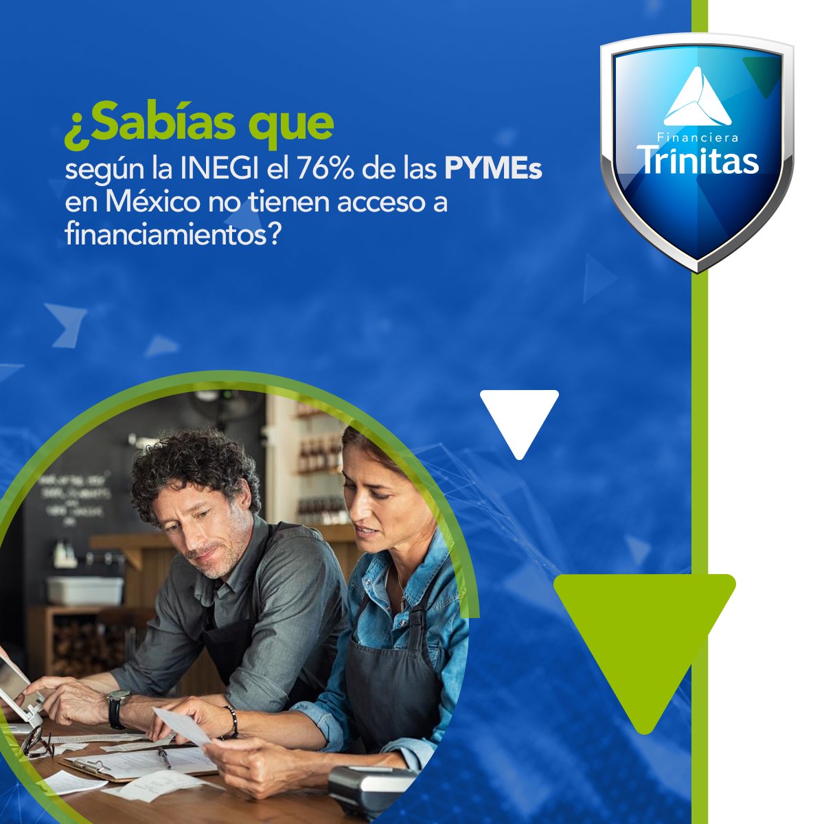 Trinitas_Mx's tweet photo. ¿Sabías que según la INEGI el 76% de las PYMEs en México no tienen acceso a financiamientos?

Es por eso que en Trínitas haremos todo lo posible para brindarte el crédito que necesitas, da click en el siguiente link para comenzar el proceso: https://t.co/dN4vNQeb3c https://t.co/1M2AQsmFTw