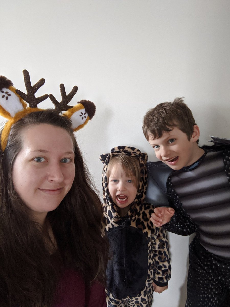 We decided to dress up as random beasts/animals for Dress up day! Roar! I think I'm in danger around these two beasts! @ElizabethParkEl #spiritweek