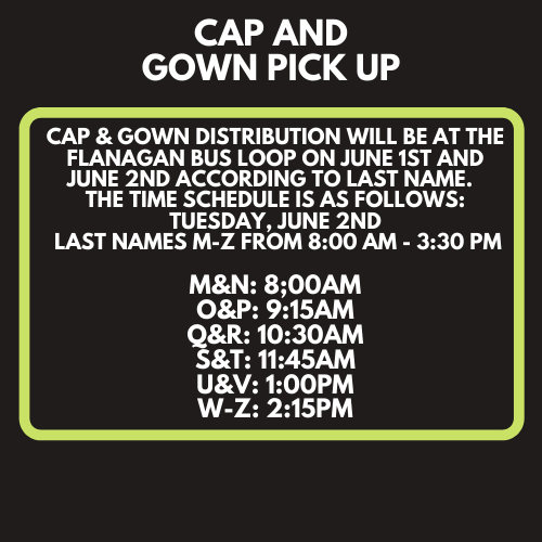 flanagan2020's tweet photo. If you ordered a cap and gown, please go to the school on your assigned day and time slot based on your last name. The last day to order a cap and gown May 15th on the Herff Jones website. https://t.co/5d9al0TUz3
