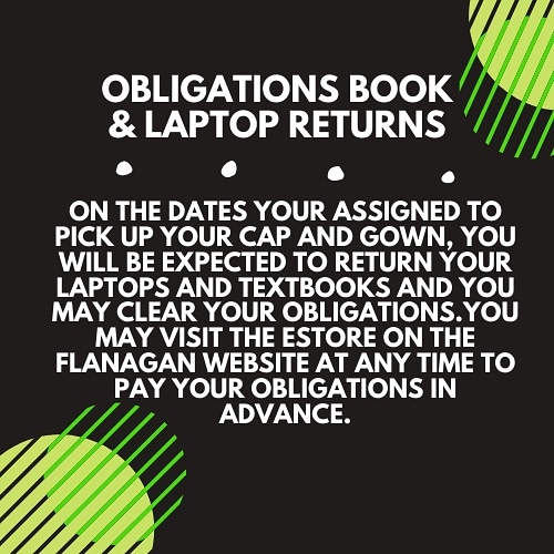 flanagan2020's tweet photo. If you need to turn in textbooks and/or a laptop, please turn it in the same day and time slot you would pick up your cap and gown. https://t.co/XmgUckhmfF