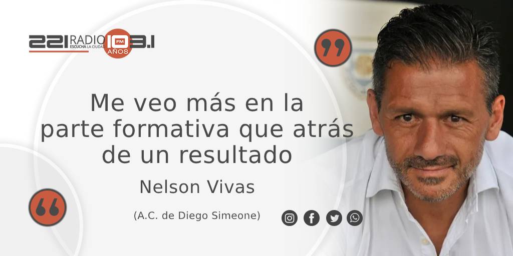221radio's tweet photo. #LaRevolución⚽#EDLP | Nelson Vivas: "Me veo más en la parte formativa que atrás de un resultado"👇

🗣️El ex entrenador de @EdelpOficial y actual ayudante de campo de Diego Simeone en @Atleti, habló sobre la vuelta a las prácticas en España

📻La nota acá👉https://t.co/XtvcyNRA4A https://t.co/QDHqMxofJO