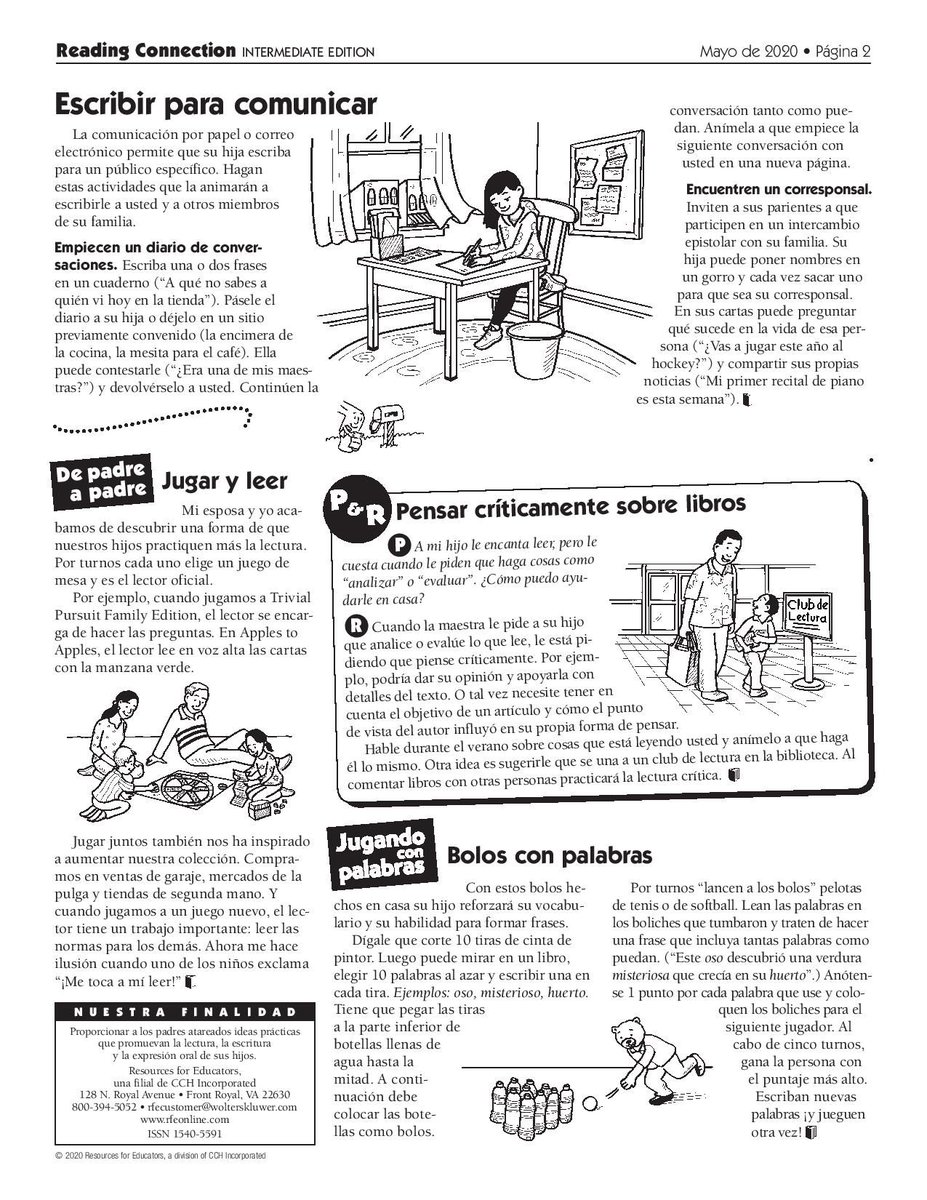 EngageFamCCS's tweet photo. Here's the intermediate version (3rd and 4th Grade) of May's Reading Connections in English and Spanish! @CvilleSchools #CCSSFE https://t.co/aeA8DVPiRp