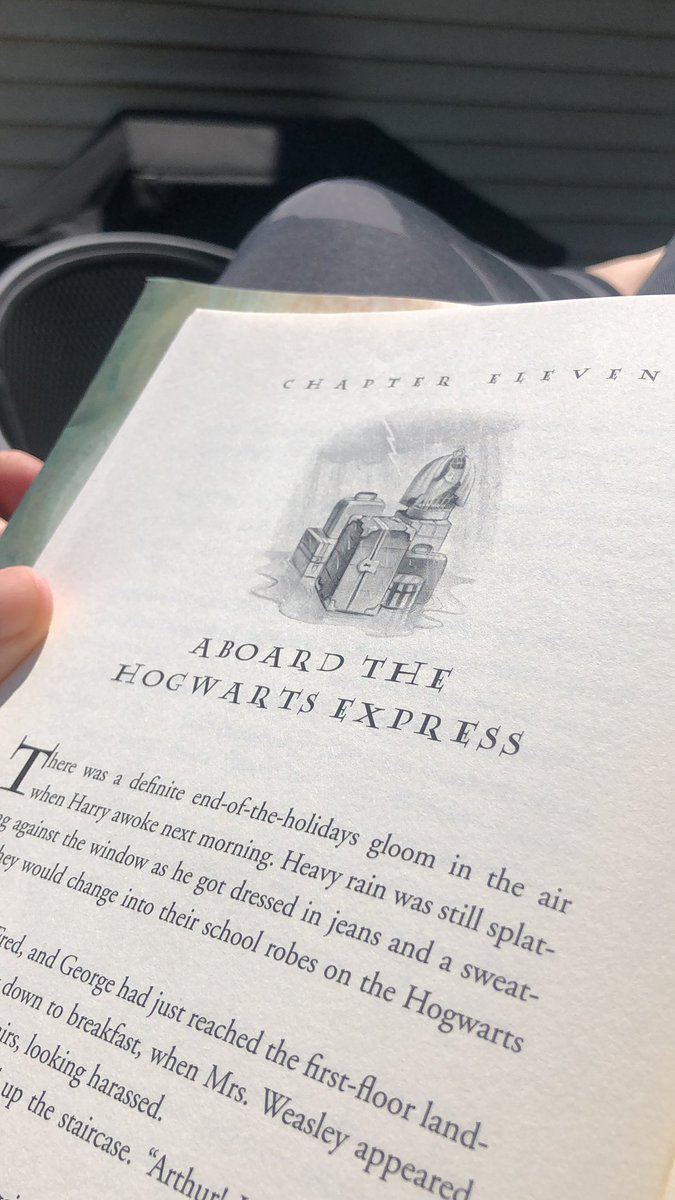 Ms_Siano's tweet photo. Only took until page 158 for them to head off to Hogwarts. 😒 https://t.co/W9iibnlaRs