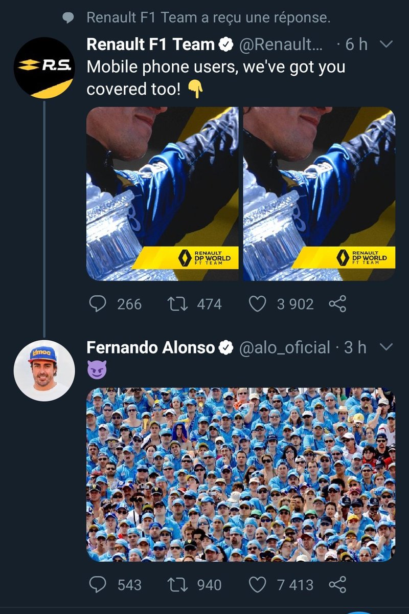Spyjer's tweet photo. Pas de blague les gars, hein ? @RenaultF1Team #VettelOut https://t.co/fQ3lQjCuW4