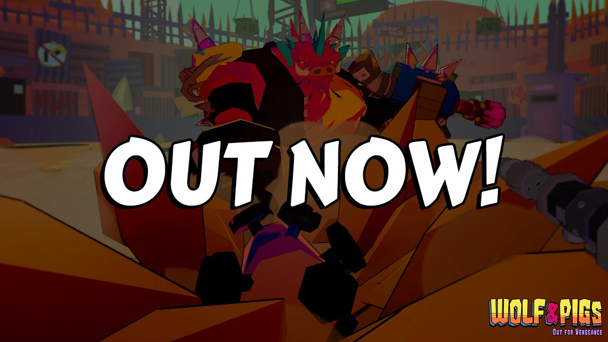 Today's the day: Experience our twist on "The Three Little Pigs" fable now in <a href="/WolfAndPigsGame/">Wolf & Pigs: Out for Vengeance</a>!

Check it out on <a href="/Steam/">Steam</a>:
store.steampowered.com/app/1198810/Wo…

#indiegame #VR #wolfandpigs