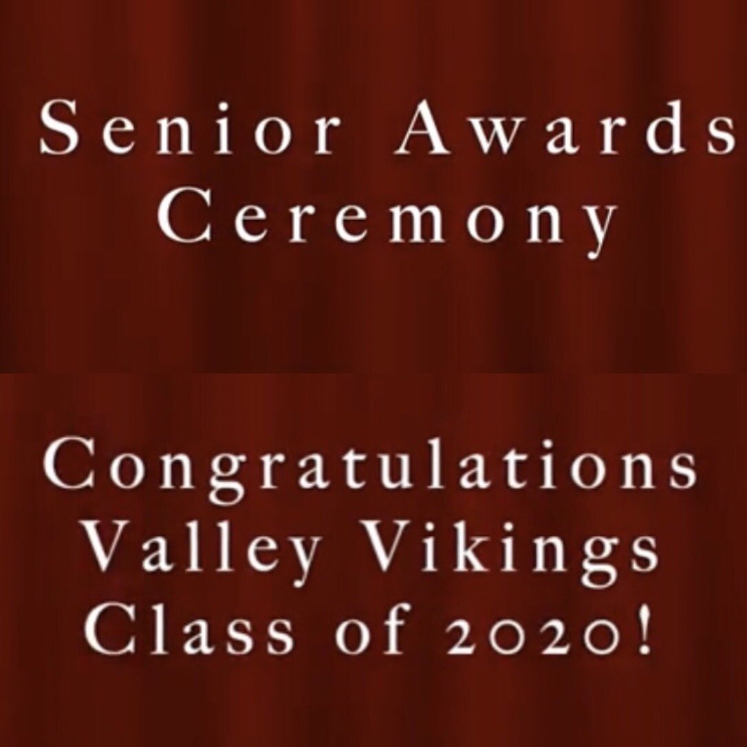 ms_bency's tweet photo. VHS Virtual Senior Awards Ceremony. Celebrating the Class of 2020! Go Seniors! Viking Pride! @valleyco2020 @valley_stuco #vhs2020 #VHS2020 Click the link below:
https://t.co/QFWXcphzqp https://t.co/5jsAWesyc6