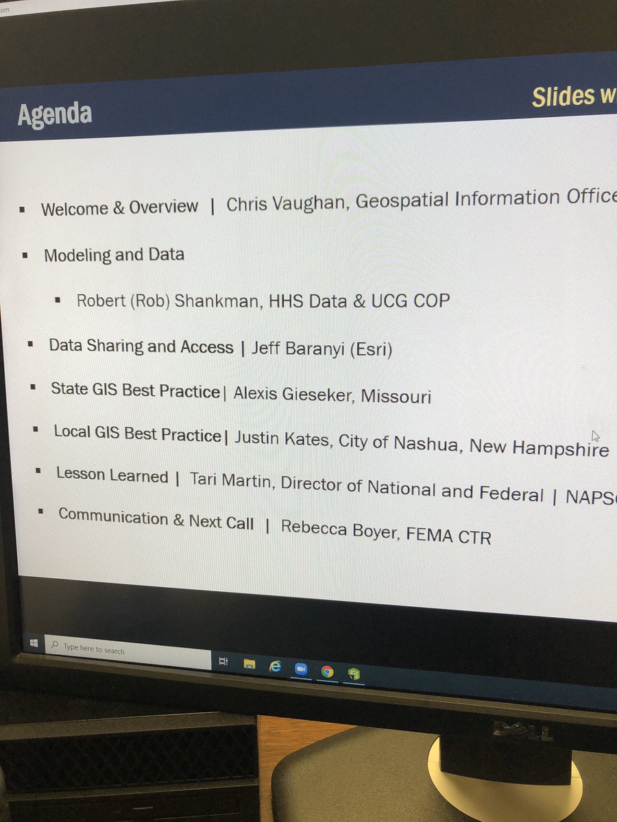 Ready to present Missouri’s PPE ordering  @esriSurvey123 solution on the  @fema National Geospatial Coordination Call. Missouri is being highlighted as a best practice state on the call today.   #weservemo  #teamitsd Still haven’t ate, pushing to make the 2 new case deadline.