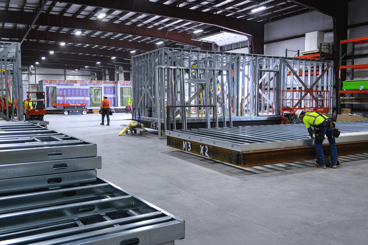 HGA's tweet photo. A look behind the scenes @TheBoldtCo construction of #STAATMod, our prefabricated, modular solution that offers airborne infection isolation units for #COVID19 patients. 

Learn more about the design and engineering behind STAATMod @ASCETweets. https://t.co/76fkSAjnRm https://t.co/SpFshgC076