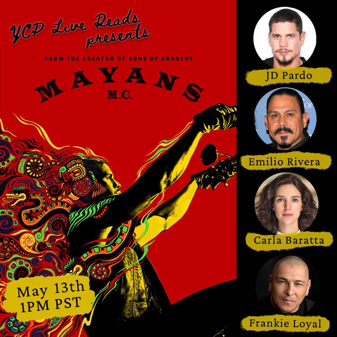 spellboundaida's tweet photo. Almost time ....
TODAY 1pm (PST) @youthcinema_
“LIVE” read 🎭
@CarlaBaratta @FrankieLoyal @JDPardo @EmilioRivera48
#YCPLiveReads #MayansFX
https://t.co/LQJGnV2nUZ https://t.co/8LhqJ4xMRw