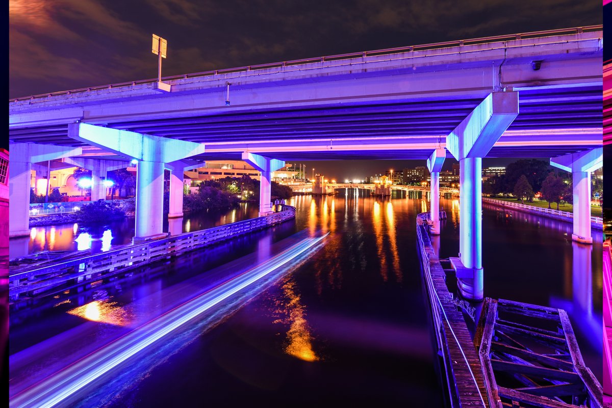 THEASelmon's tweet photo. There are so many cool things you can do with lighting design! Just take a drive through downtown Tampa and you will see how pretty our lighted bridges look over the river. #PublicArt #Tampa #ActivateSpaces #LightUp https://t.co/fmDcwOl1f7