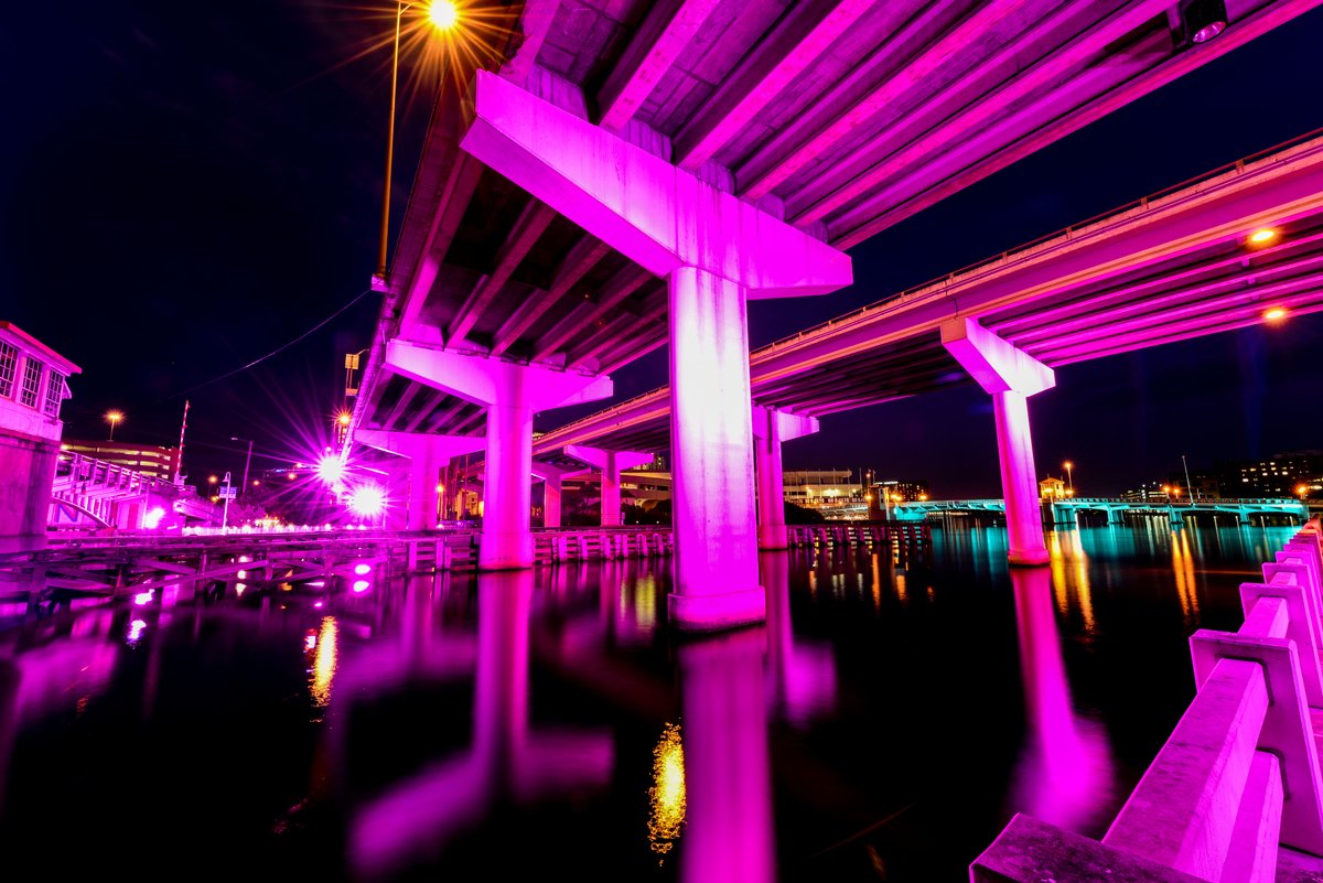 THEASelmon's tweet photo. There are so many cool things you can do with lighting design! Just take a drive through downtown Tampa and you will see how pretty our lighted bridges look over the river. #PublicArt #Tampa #ActivateSpaces #LightUp https://t.co/fmDcwOl1f7