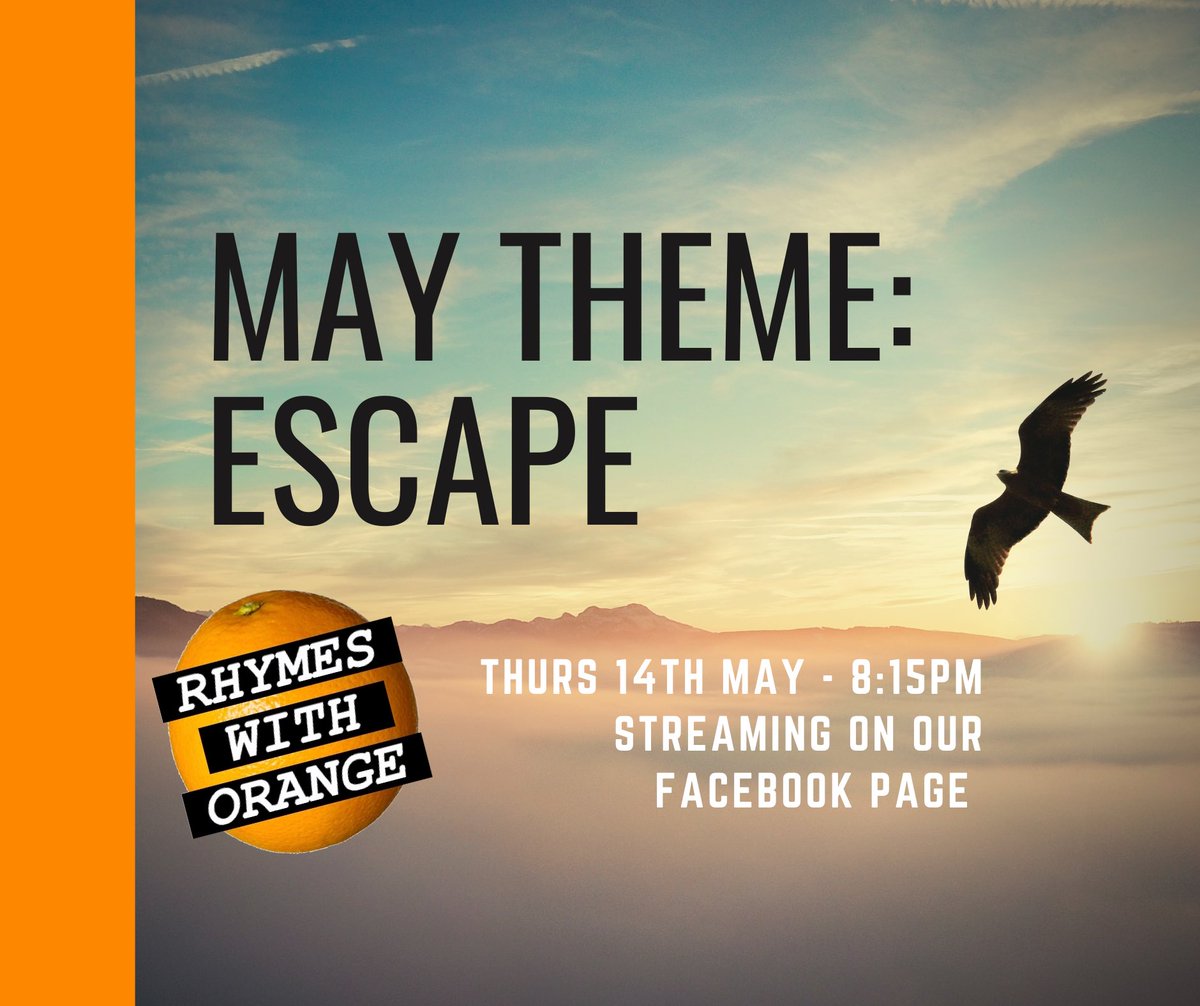 This is tomorrow night! Get it in your online poetry planners and we’ll see you there! 8:15pm on our Facebook page 🍊