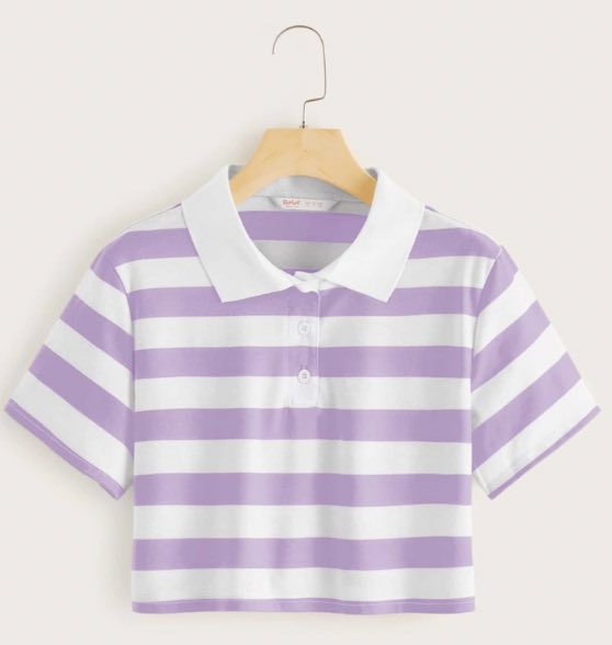 striped polo crop tops- https://m.shein.com/us/Striped-Contrast-Panel-Crop-Polo-Tee-p-1135922-cat-1738.html?url_from=adplaswtee01200420389XL&gclid=EAIaIQobChMIp5KI84ut6QIVRfzjBx14hwAtEAQYBSABEgI7PPD_BwE&ref=us&rep=dir&ret=mus- https://us.romwe.com/Striped-Crop-Polo-Tee-p-540470-cat-669.html- https://www.urbanoutfitters.com/shop/uo-jefferson-cropped-rugby-shirt?inventoryCountry=US&color=040&size=L&gclid=EAIaIQobChMIp5KI84ut6QIVRfzjBx14hwAtEAQYFCABEgI1rfD_BwE&gclsrc=aw.ds- https://m.romwe.com/us/Black-And-White-Chunky-Striped-Polo-Shirt-p-505669-cat-669.html?url_from=usplaswtee01191011723L&gclid=EAIaIQobChMIhq3pho2t6QIVErbICh3avQ9uEAQYCiABEgKjUfD_BwE&ref=us&rep=dir&ret=mus