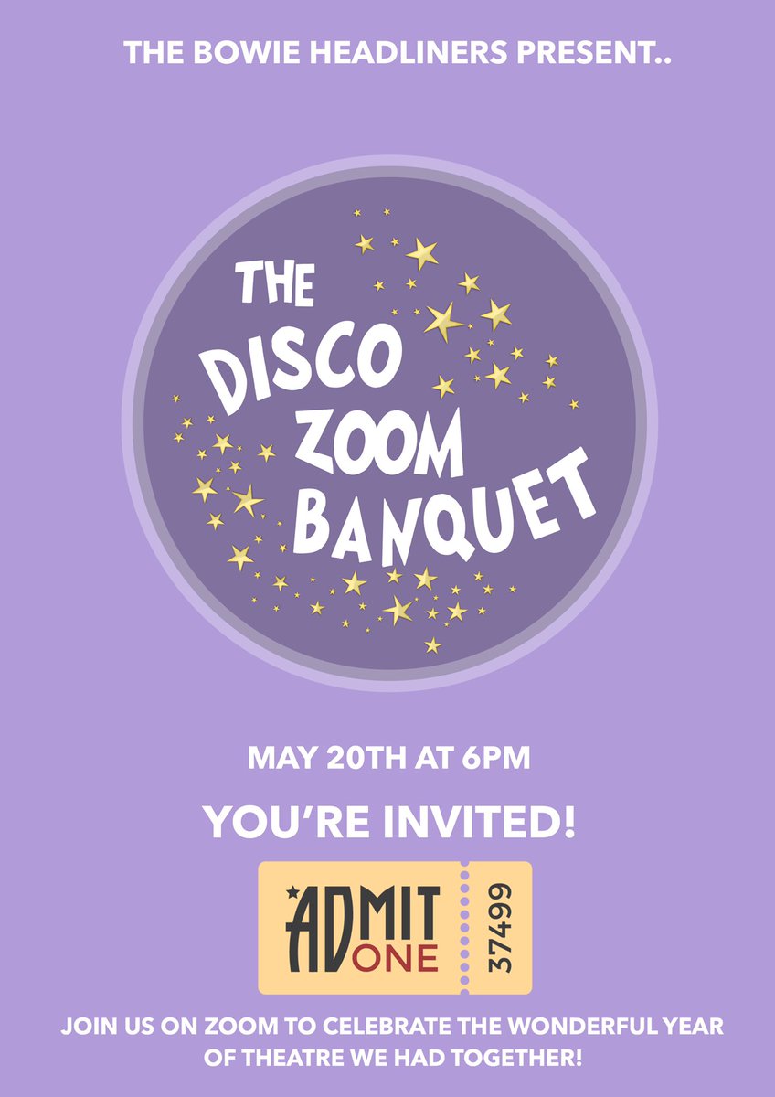 Hey!!! If you are apart of the Bowie Headliners and plan on attending our Zoom Banquet this year, please DM us to RSVP! 💜💜