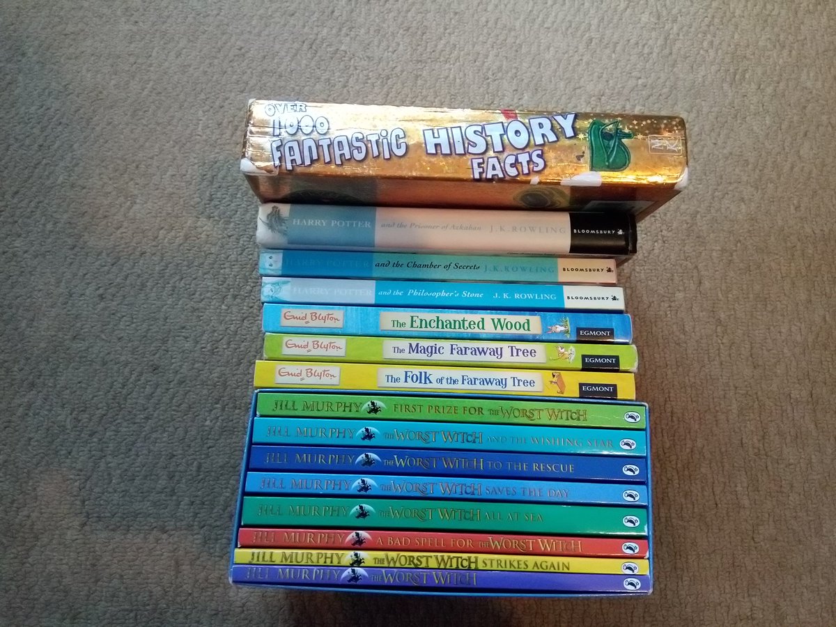 matt34127's tweet photo. Ruby has turned into a little bookworm while we have been away from school. @BVSYear_4  @jk_rowling #jillmurphy #enidblyton https://t.co/5N6TbIbEuS