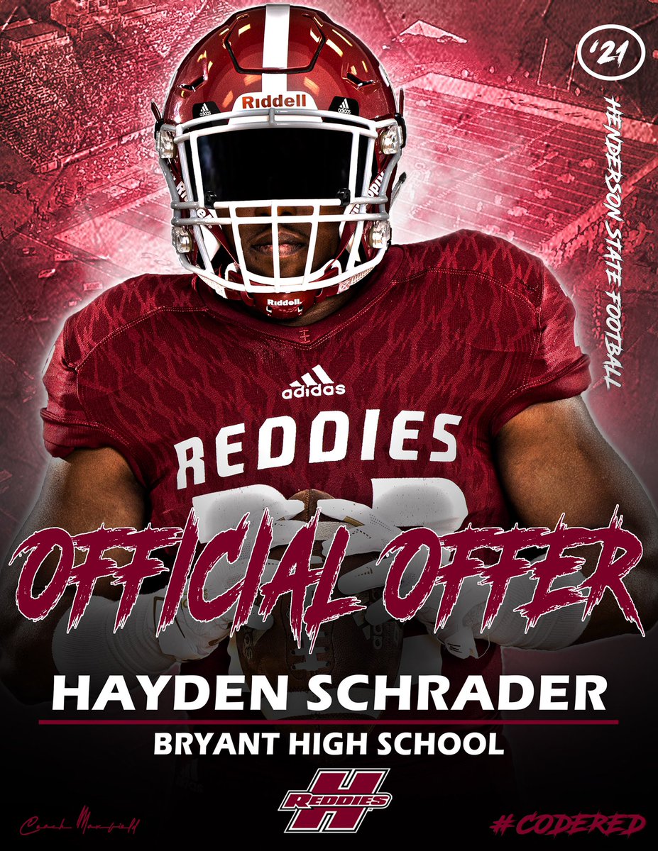 After a great talk with <a href="/Coach_Hols/">Greg Holsworth</a> I am honored to receive my first offer offer from Henderson state university #CodeRed