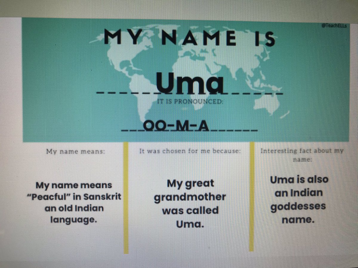 lararikers's tweet photo. So #excited about the work our students shared today on @Seesaw We combined @TeachELLs template with @culturelinksllc beautiful book ‘Teach Us Your Name’. Blown away by our Y3 students @ishthehaguenl. Great teamwork @ISH_EAL! 🤩🤩 #eal #namesmatter #ellchat #seesaw #edutwitter https://t.co/dyKzGz1FdD