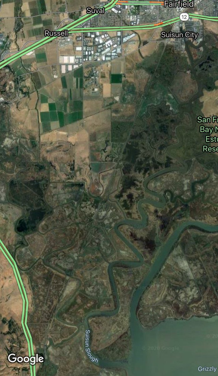 Same goes for this line through Suisun Marsh, which is part of the Capitol Corridor.