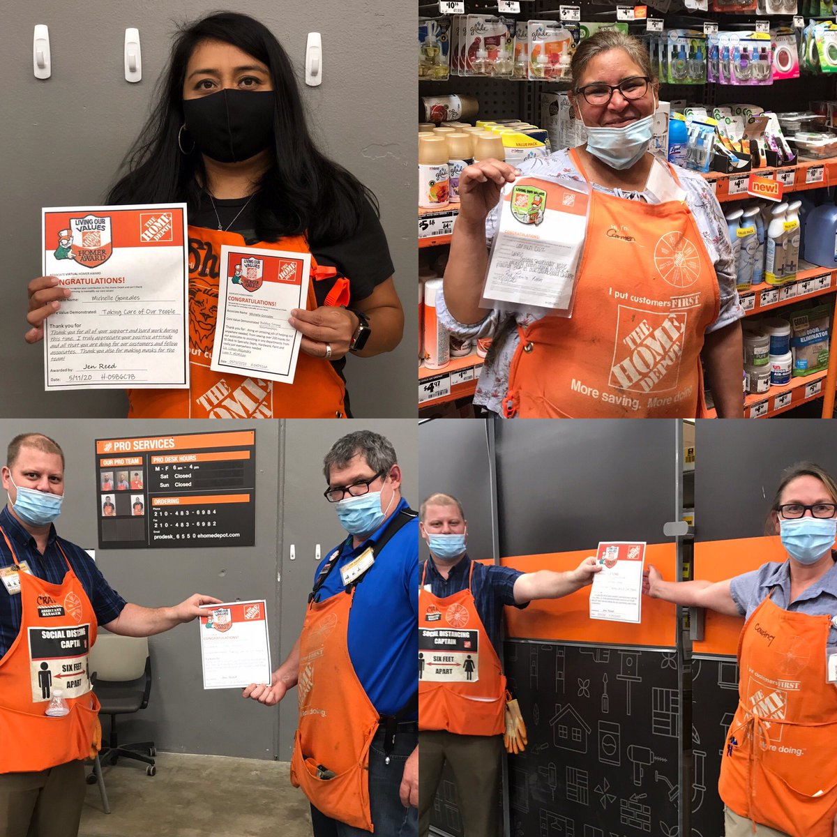 Congratulations to associates Michelle D42, Carmen D28, Louis D25, &amp; Courtney D31 recognized by our District and Regional Team.