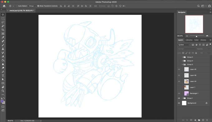 my drawing process! From rough sketch to outline to colors then finally shadows/highlights ? #Digimon #DigimonAdventure 