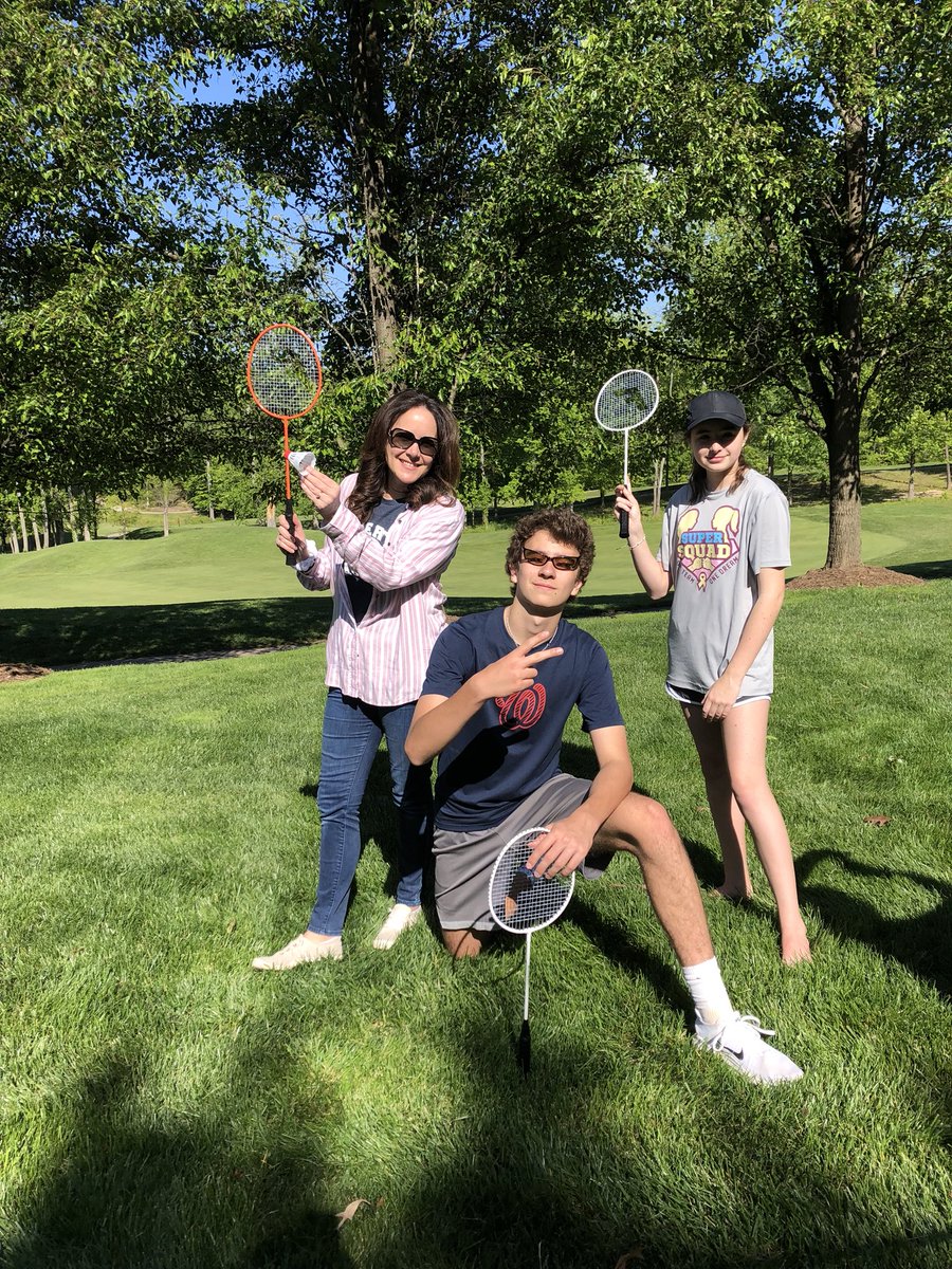LIBWymanK's tweet photo. Enjoying some backyard Badminton...anyone want to challenge the Wyman 3?
#EagleConnection @LCPSLiberty @pta_liberty https://t.co/vGlG7aOtrm