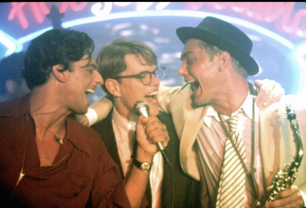 THE TALENTED MR RIPLEY (dir. Anthony Minghella). I’ve never seen this before and thought it was gonna be a cute homage to 50s comedy but it was not. Still enjoyed it - would love to play Tom Ripley!! Mum told me with my quarantine haircut I look like Matt Damon haha