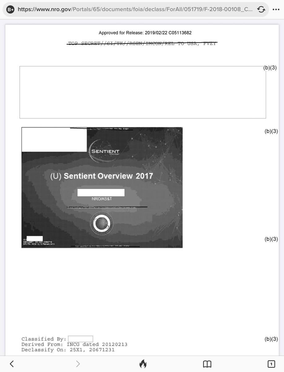 “Sentient Overview” “Recently released FOIA/declassified information”