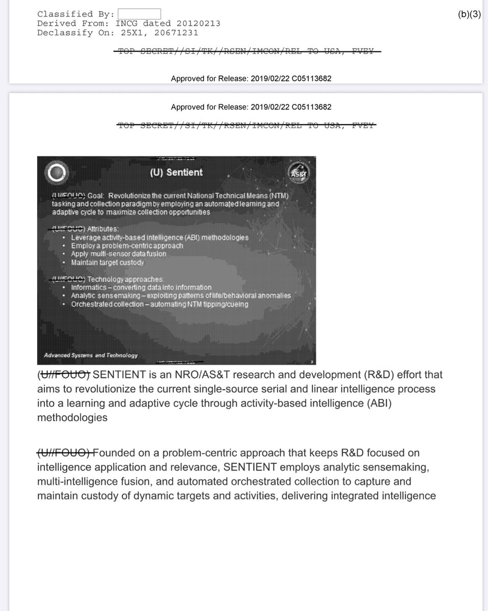 “Sentient Overview” “Recently released FOIA/declassified information”