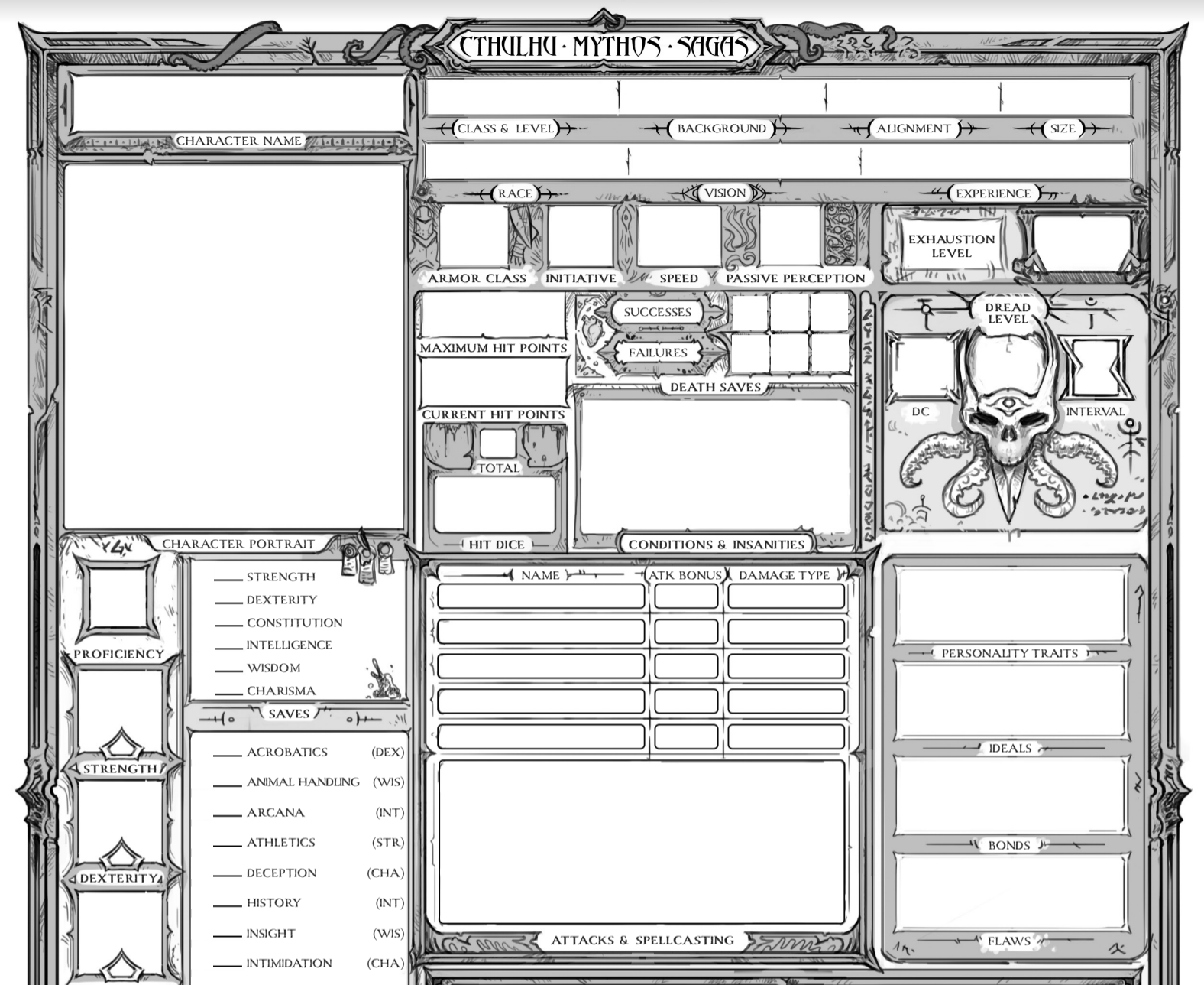Petersen Games We Ve Created Free Custom 5e Character Sheets For The Cthulhu Mythos Saga Go Download Yours Here T Co Vexl4ffabj T Co Gxrwuxunxo Twitter