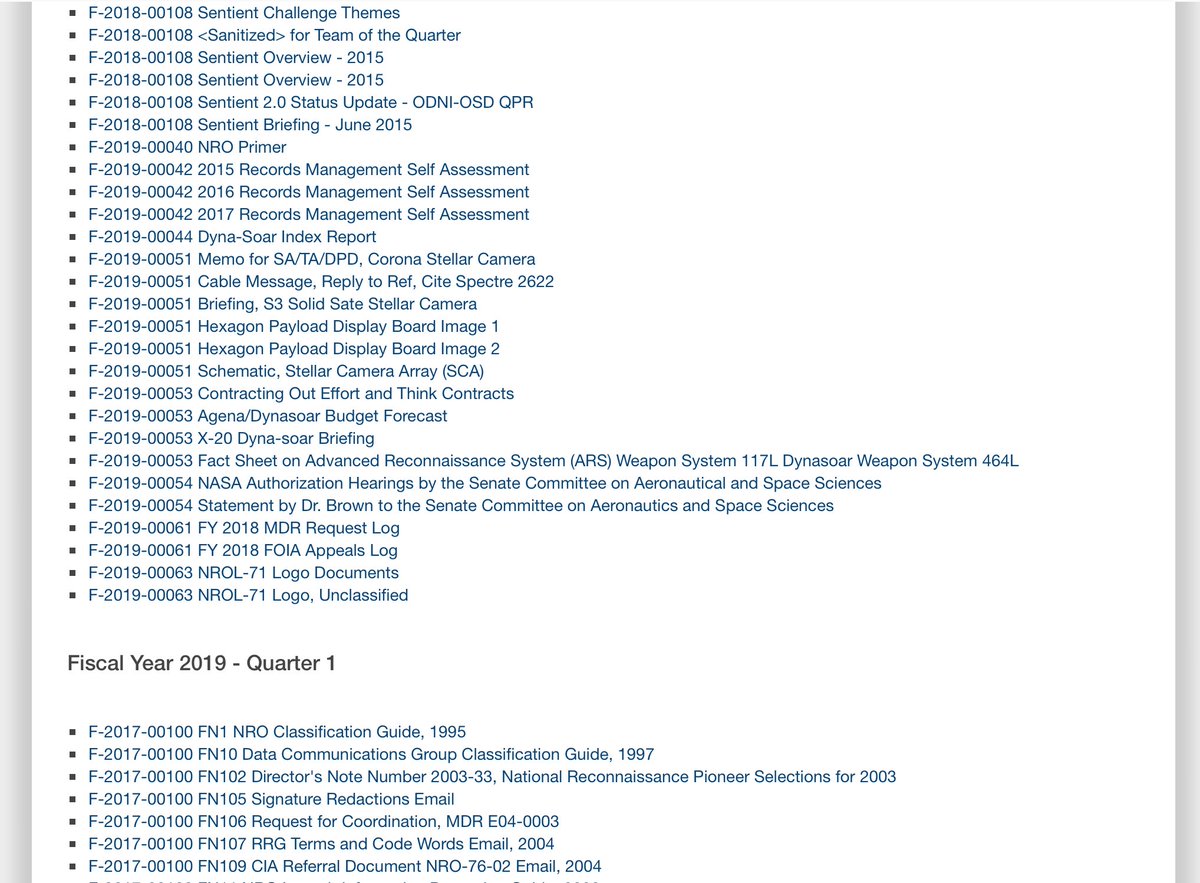 “Recently released FOIA/declassified information”