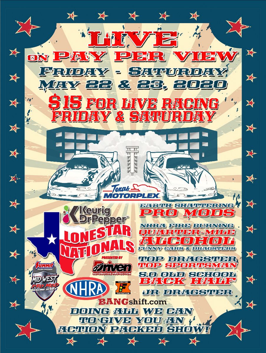 Maybe this is the answer to restart the @NHRA @NHRAReinhart much sooner. This was sent direct by #TexasMotorplex #PayPerView ?