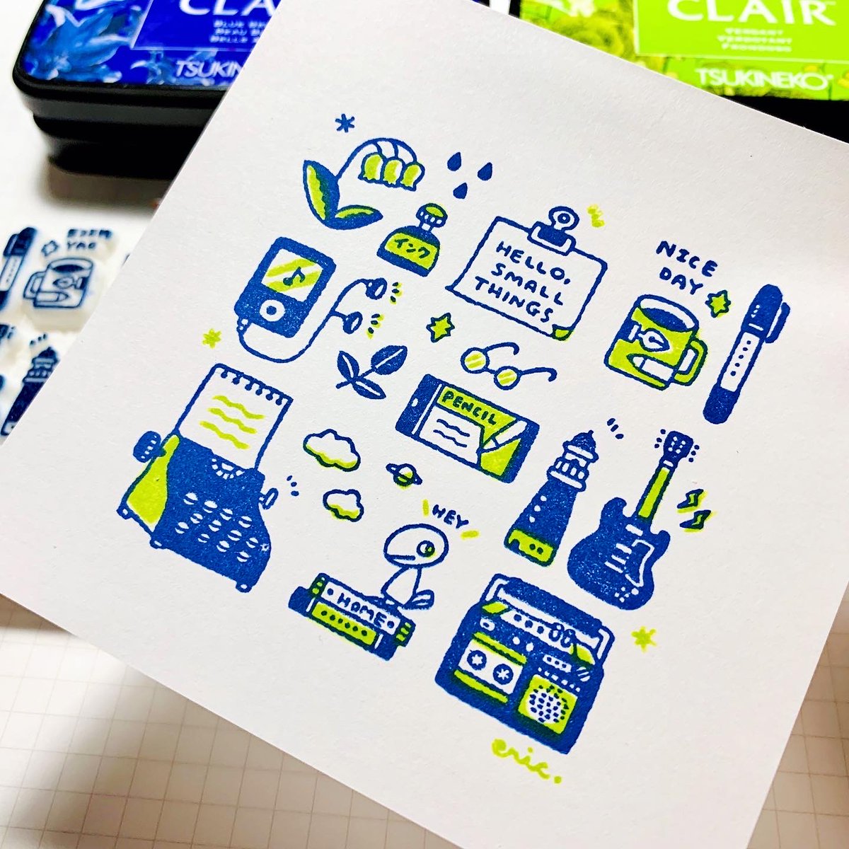手紙社 Good Meeting Ericの消しゴムはんこ テクニック編 消しゴムはんこ作家 Ericさんが文字 や余白の彫り方など コツがいる部分を丁寧に解説 Ericさんオリジナルの図案を 自分のレベルに合わせて選んで楽しく彫りましょう 開催日 5 31 日